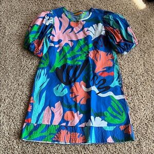 Oliphant Blue and Green Patterned Dress